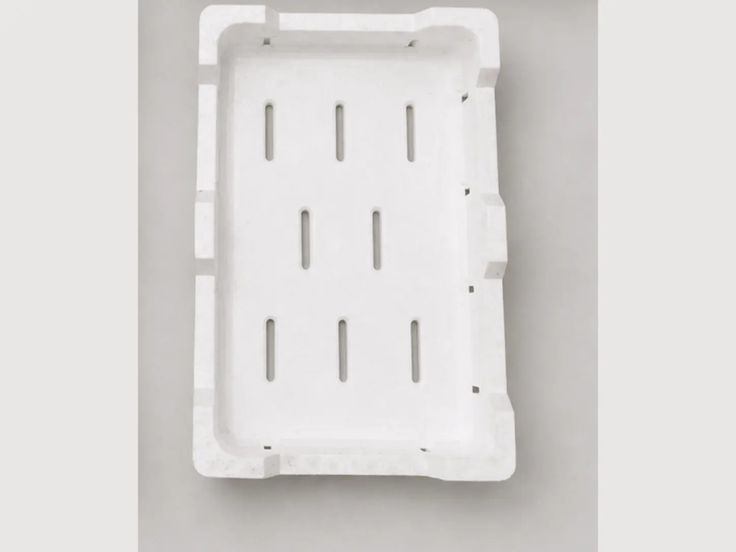 Interior view of the EPS box for fruit and vegetables